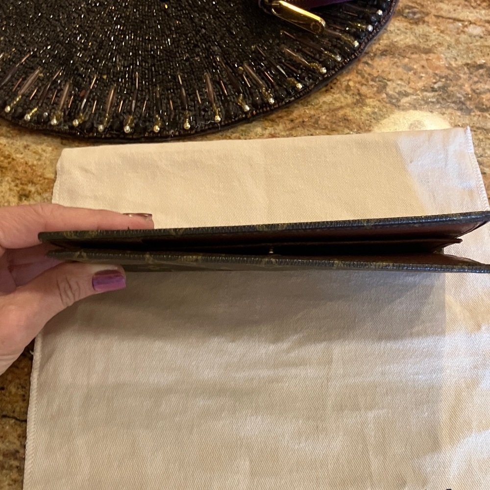 Louis Vuitton Monogram Wallet Card Holder - Dark Brown and Gold - Picture 15 of 16